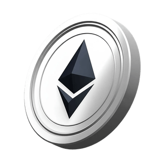 Moneta Ethereum ETH con funzione decorativa visiva durante l'iscrizione alla piattaforma di criptovalute